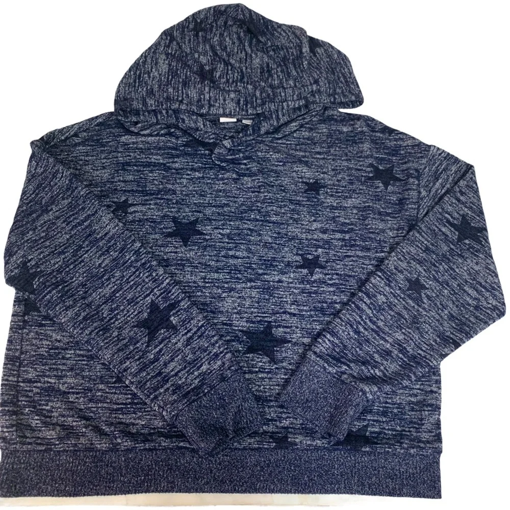 GAP Star Soft-spun Pullover Navy Hoodie -Sz M - Picture 5 of 7